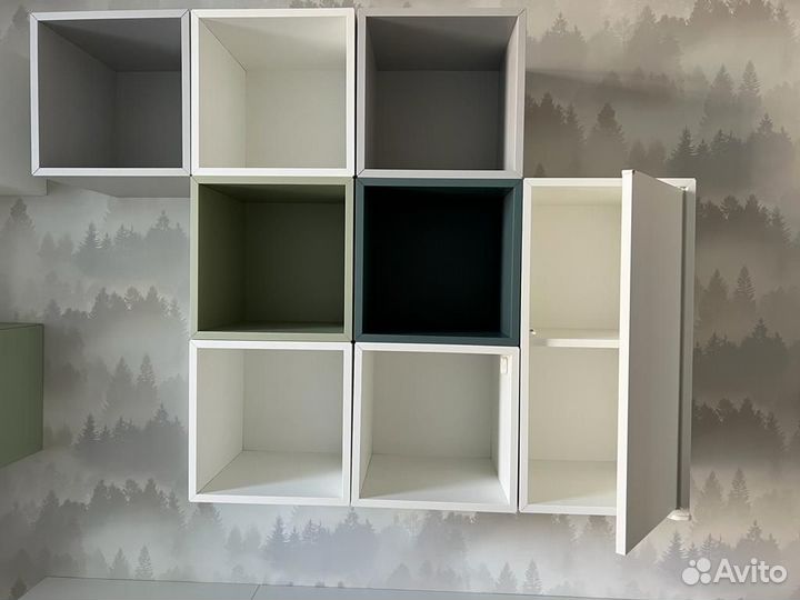 Подвесные полки IKEA в форме куба