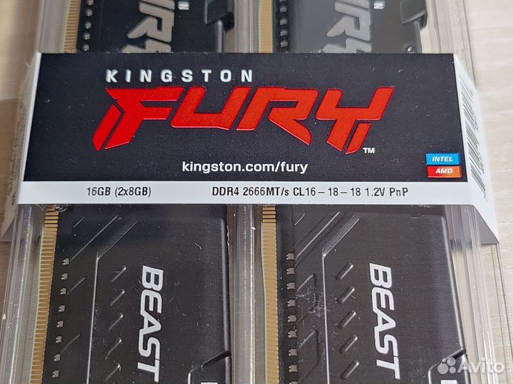 Оперативная память Kingston DDR4 16Gb 2666(новая)