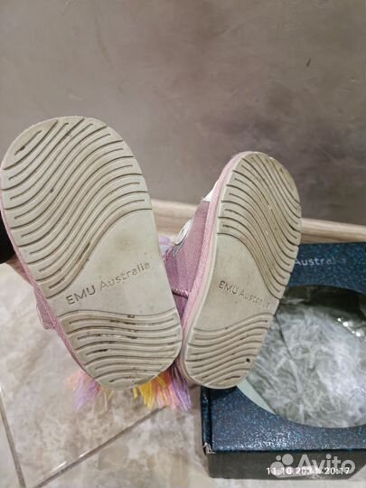 Угги emu Australia для девочки 21 р. Единороги