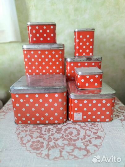 Жестяные баночки, коробочки для сыпучих, чая СССР