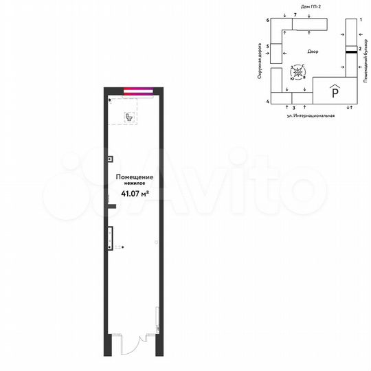 Торговое помещение 41.07м2