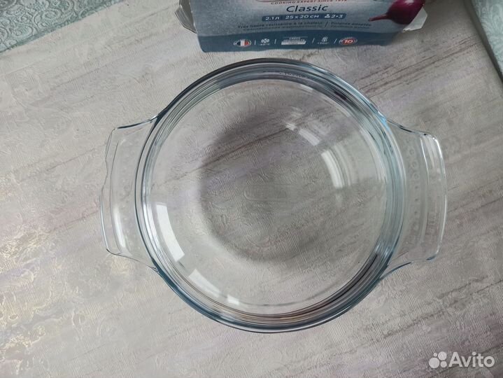 Кастрюля стеклянная 2.1, крышка tefal