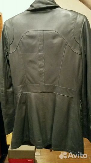 Кожанная куртка серая Турция