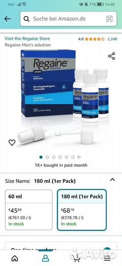 Спрей от выпадения волос Regaine