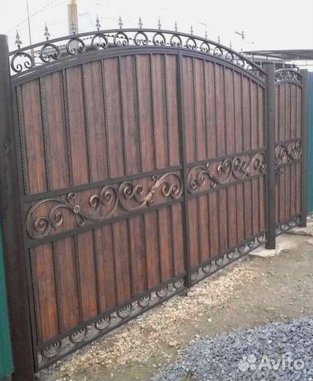 Навес, забор, ворота, калитка, дверь из металла