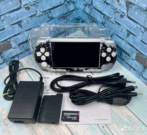 Оригинальная Sony PSP 3008 Black 32Gb(390+игр)
