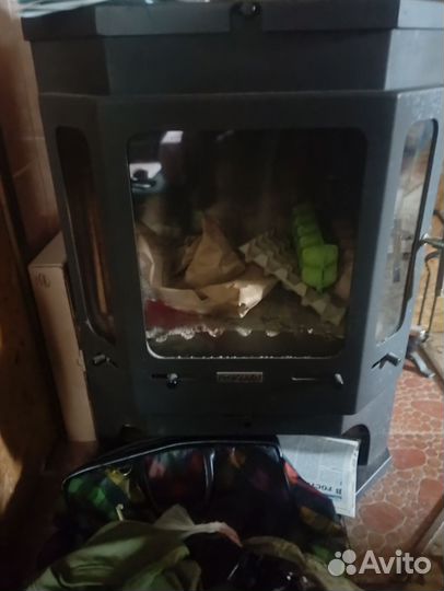 Печь камин с варочной поверхностью