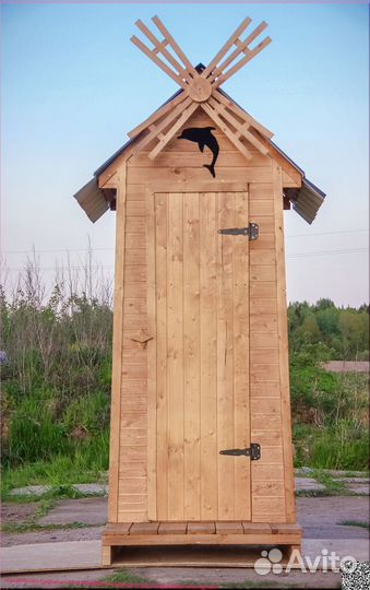 Уличный туалет деревянный DRE450