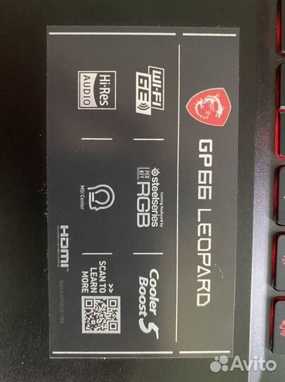 Ноутбук MSI GP66 Leopard 11UG-285XRU, 15.6