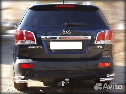 Защита заднего бампера Киа Соренто 2009-2012 г.в
