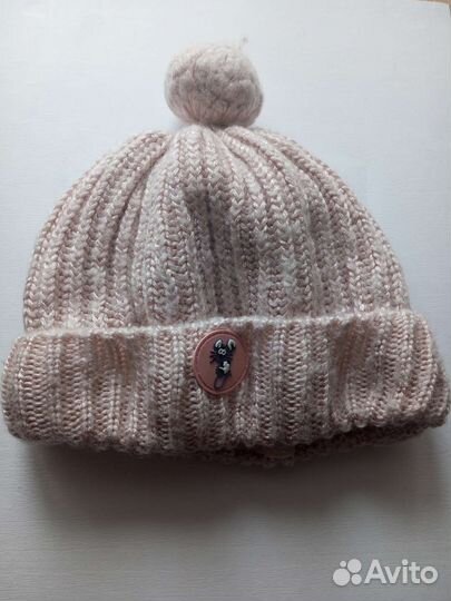 Шапка розовая зимняя