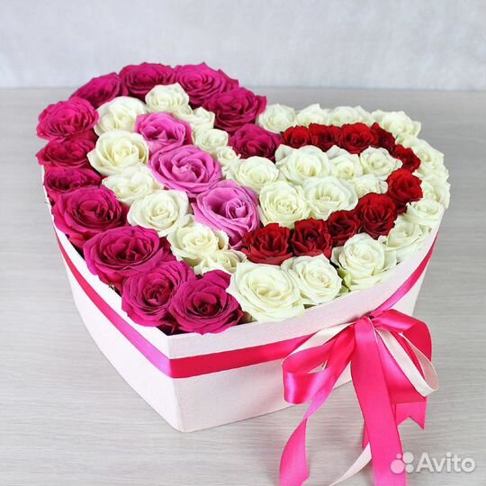 Сердце из цветов 100