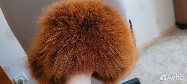 Шапка женская меховая натуральная рыжая
