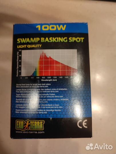 Лампа для черепах Exo-Terra Swamp Basking Spot 100