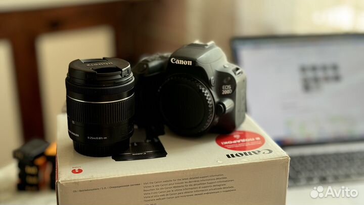 Canon 200d kit + допы + 2 объектива