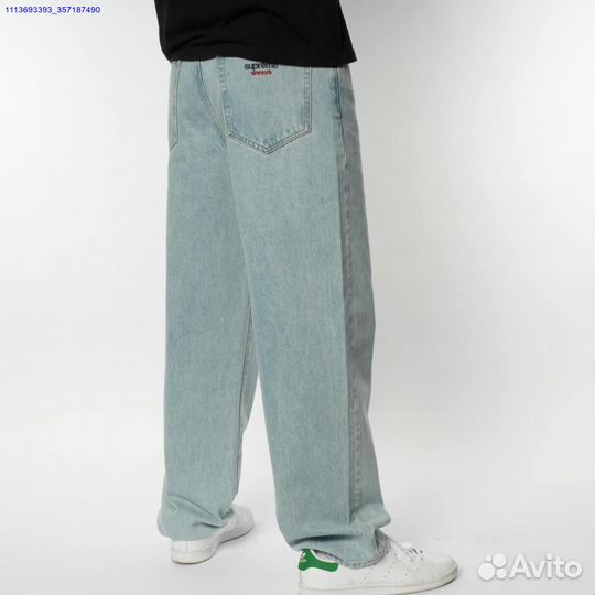 Джинсы Supreme New York Baggy Jeans голубые