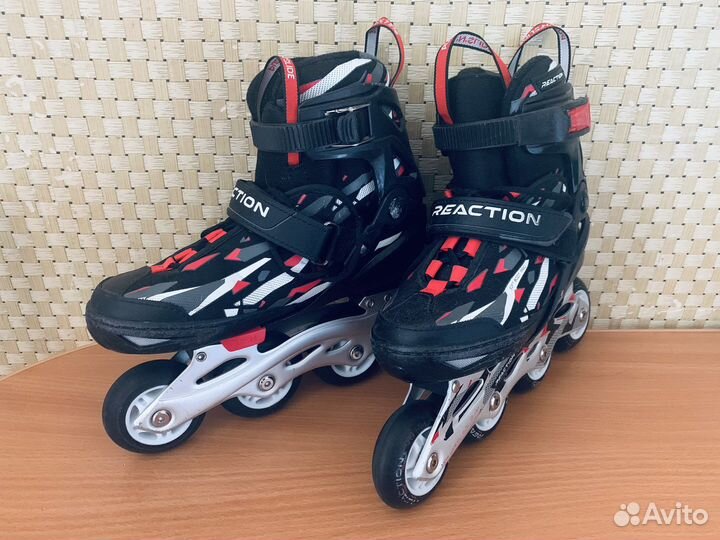 Коньки reaction раздвижные роликовые р.31-36
