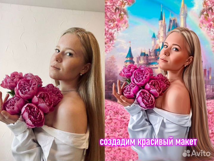 Портрет на холсте по фото на заказ Калининград