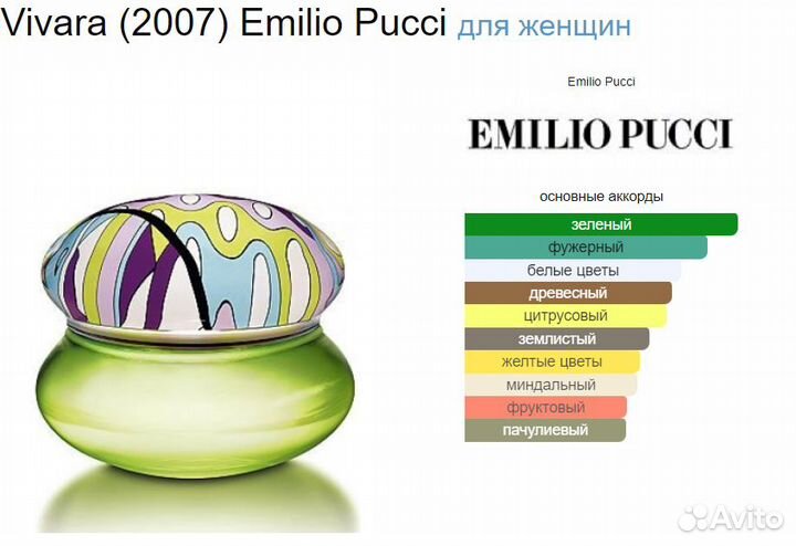 Духи Vivara(2007) Emilio Pucci 10 мл