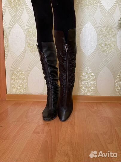 Сапоги деми натуральная кожа 39