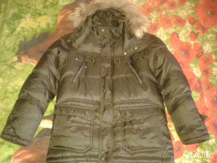 Пуховик детский для мальчика с капюшоном