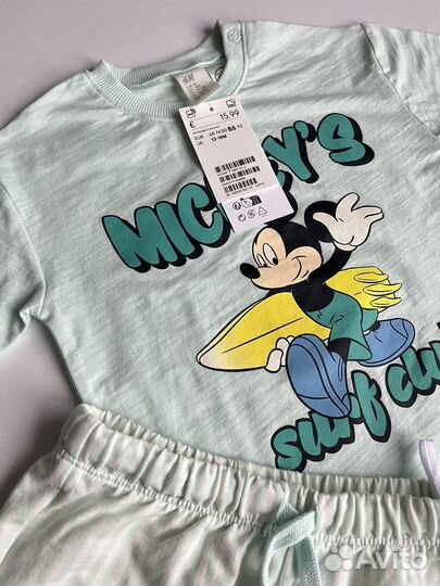 Футболка шорты H&M (92) Микки
