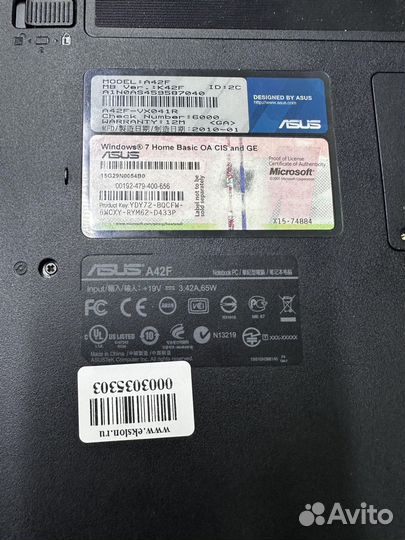 Ноутбук Asus K42F