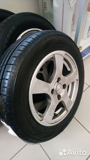 Летние колеса r14 с литыми дисками, новые, 4 шт
