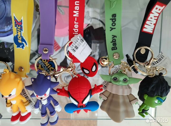 Брелки силиконовые в ассортименте