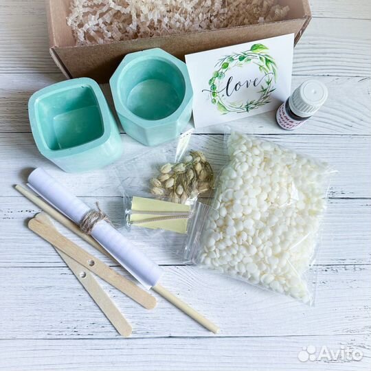 Набор для создания свечей в гипсовых стаканчиках