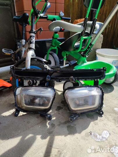 Птф с закглушками kia rio 3