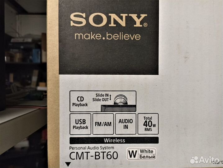 Музыкальный центр Sony CMT-BT60 с Блютуз