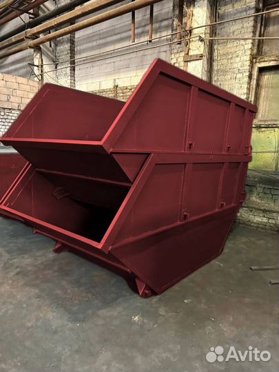 Бункер для мусора, контейнер 8 м3. Красный