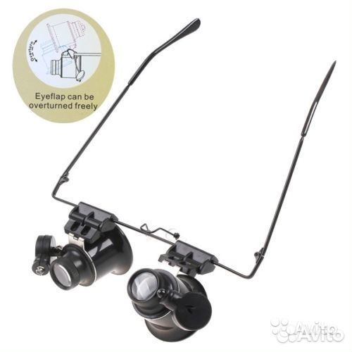 Очки Лупа для ювелира, часовщика с 20х увеличением