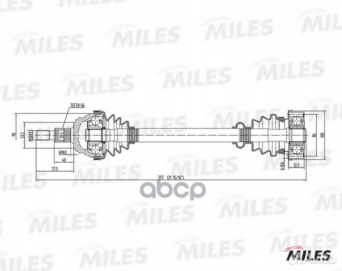 GC01004 Привод в сборе audi A3 I/skoda/VW golf IV