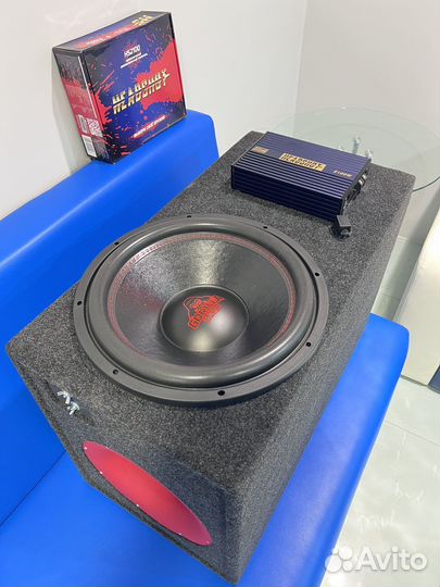 Мощный subwoofer 15 + усилитель HS2100 watt