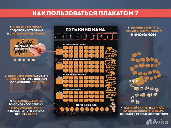 Интерактивный скретч-постер 