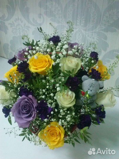 Цветы розы букет