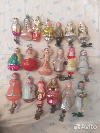 Елочные игрушки СССР. Девочки