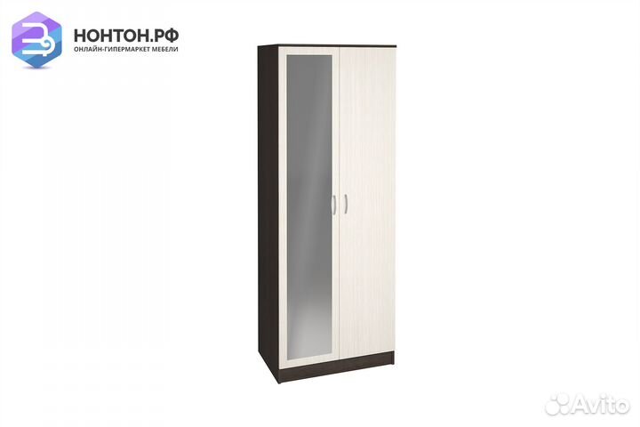 Шкаф 2-х створчатый Ронда шк-20 с зеркалом венге