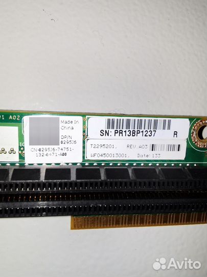 295J6 dell poweredge C6100 PCI-E X16 riser card