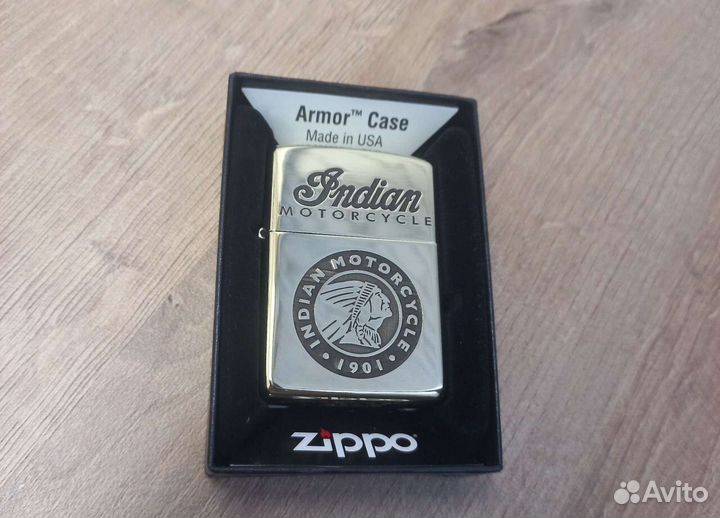 Зажигалка zippo с гравировкой Indian Moto 1901