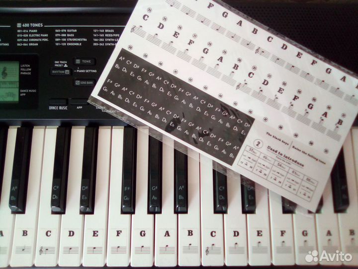 Наклейки Ноты для Пиано&Синтезатор