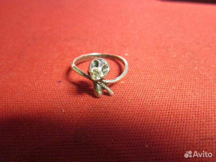 Серьги кольцо серебро 925 пр СССР