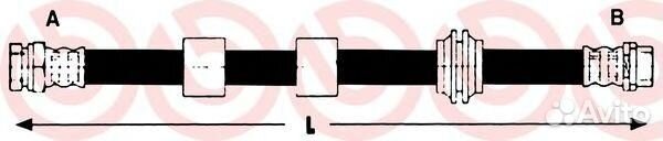 Шланг тормозной, передний левый/правый T24127