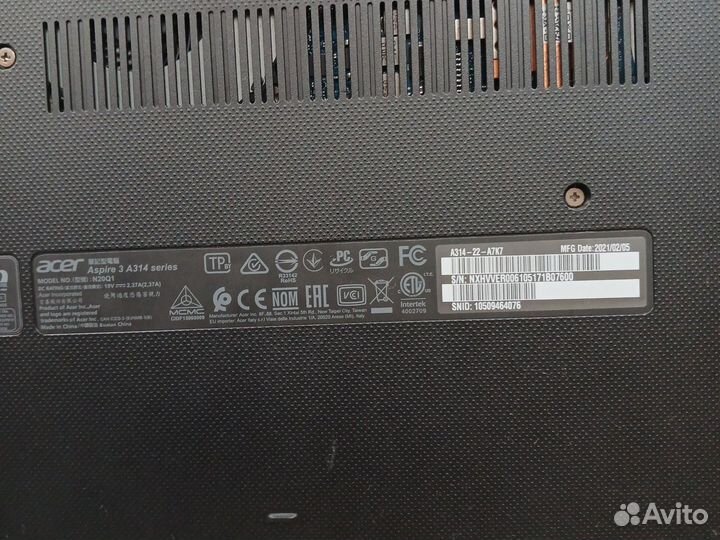 Ноутбук Acer aspire 3 a314