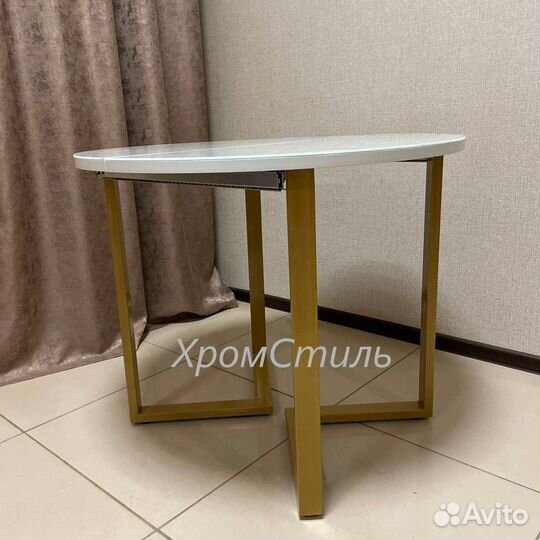 Круглый кухонный раздвижной стол 