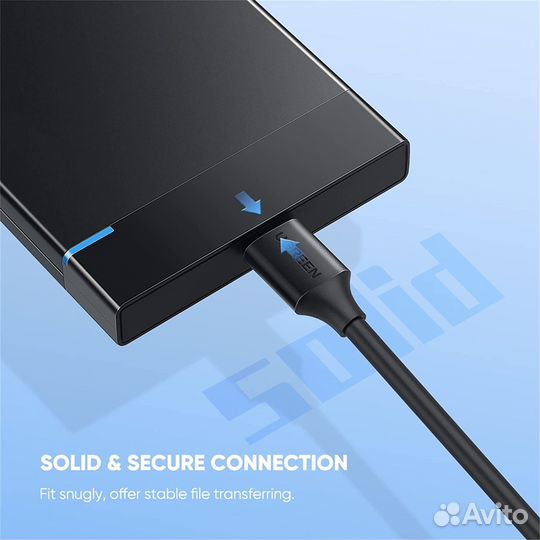 Кабель micro USB 3.0 - Type-C 3.1 3A 1,00 м. черны
