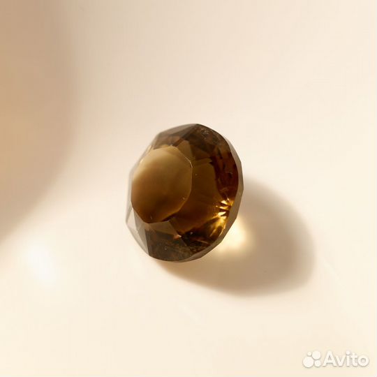 Цитрин, огранка португалка 25 мм, 64 карата