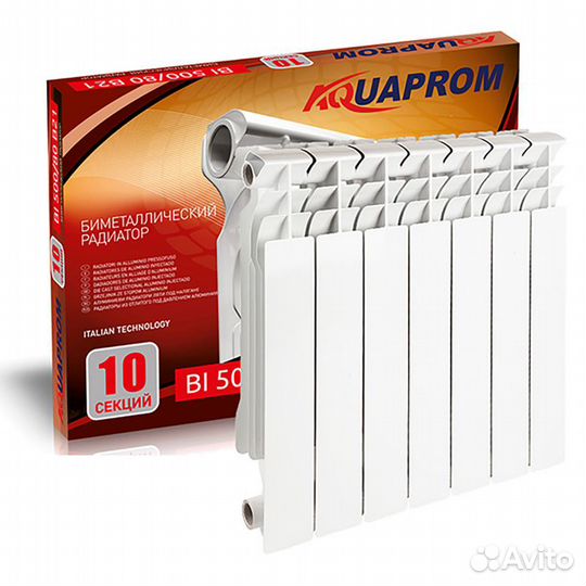 Радиатор биметаллический aquaprom 10 секции 500/80